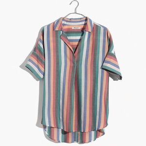 Madewell Courier Button-Back Shirt (Multicolor)